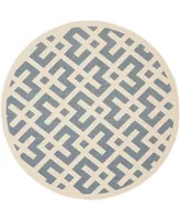 Safavieh Courtyard CY6915 and Bone 6'7" x 6'7" Round Outdoor Area Rug