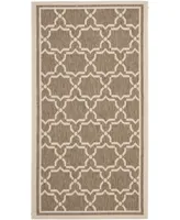 Safavieh Courtyard CY6916 Brown and Bone 2'7" x 5' Outdoor Area Rug