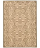 Safavieh Courtyard CY5149 Coffee and Sand 5'3" x 7'7" Sisal Weave Outdoor Area Rug