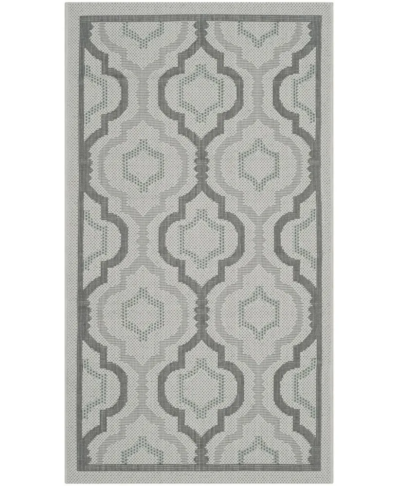 Safavieh Courtyard CY7938 Light Grey and Anthracite 5'3" x 7'7" Outdoor Area Rug