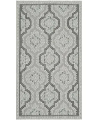 Safavieh Courtyard CY7938 Light Grey and Anthracite 5'3" x 7'7" Outdoor Area Rug