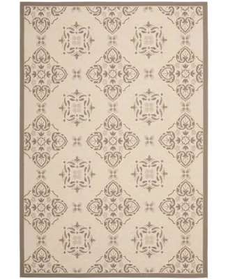 Safavieh Courtyard CY7978 Beige and Dark Beige 5'3" x 7'7" Sisal Weave Outdoor Area Rug