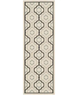 Safavieh Courtyard CY7938 Beige and Black 2'3" x 6'7" Runner Outdoor Area Rug