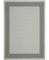 Safavieh Courtyard CY7933 Light Gray and Anthracite 4' x 5'7" Sisal Weave Outdoor Area Rug