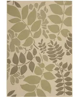 Safavieh Courtyard CY7015 Cream and Green 4' x 5'7" Outdoor Area Rug