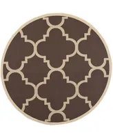 Safavieh Courtyard CY6243 Dark Brown 6'7" x 6'7" Sisal Weave Round Outdoor Area Rug