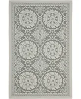 Safavieh Courtyard CY7059 Light Gray and Anthracite 6'7" x 9'6" Outdoor Area Rug