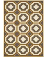 Safavieh Hampton HAM509 Dark Gray and Ivory 5'1" x 7'7" Sisal Weave Outdoor Area Rug