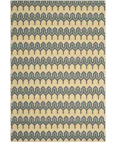 Safavieh Hampton HAM516 Green and Light Blue 6'7" x 9'6" Outdoor Area Rug