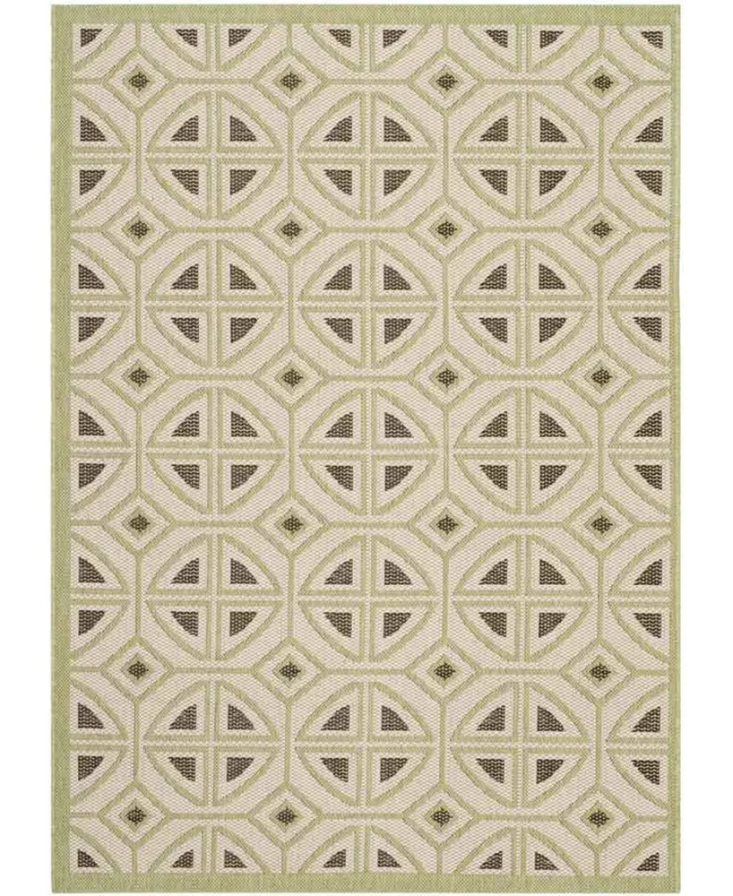 Safavieh Courtyard CY7017 Beige and Sweet Pea 4' x 5'7" Sisal Weave Outdoor Area Rug