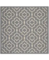 Safavieh Courtyard CY6926 Anthracite and Beige 7'10" x 7'10" Sisal Weave Square Outdoor Area Rug