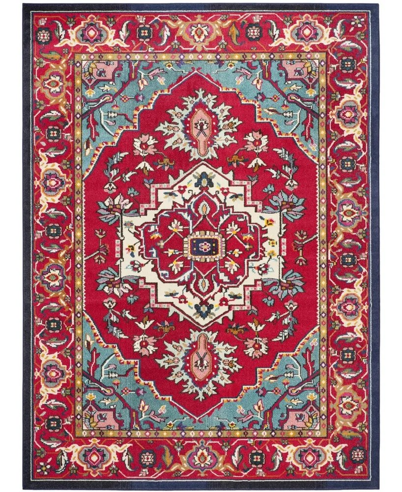 Safavieh Monaco MNC207 Red and Turquoise 11' x 15' Area Rug