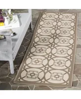 Safavieh Courtyard CY7476 Beige and Dark Beige 2'3" x 6'7" Sisal Weave Runner Outdoor Area Rug