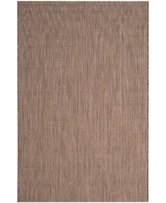 Safavieh Courtyard CY8022 Brown and Beige 4' x 5'7" Sisal Weave Outdoor Area Rug