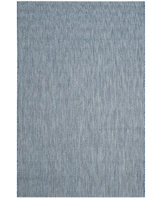 Safavieh Courtyard CY8022 Navy and Gray 5'3" x 7'7" Sisal Weave Outdoor Area Rug