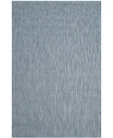 Safavieh Courtyard CY8022 Navy and Gray 5'3" x 7'7" Sisal Weave Outdoor Area Rug