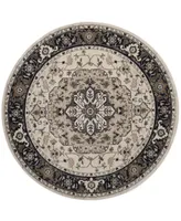 Safavieh Lyndhurst LNH334 Cream and Navy 7' x 7' Round Area Rug