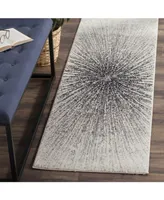 Safavieh Evoke EVK228 Black and Ivory 2'2" x 7' Runner Area Rug