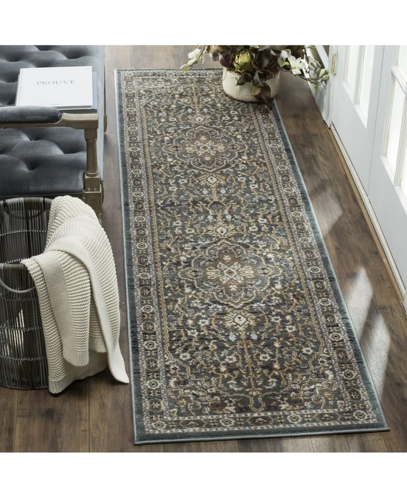 Safavieh Lyndhurst LNH338 Teal and Grey 2'3" x 12' Runner Area Rug