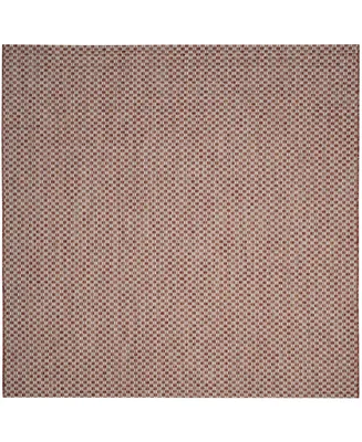 Safavieh Courtyard CY8653 Rust and Light Gray 6'7" x 6'7" Sisal Weave Square Outdoor Area Rug