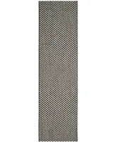 Safavieh Courtyard CY8653 Light and Light Grey 2'3" x 8' Sisal Weave Runner Outdoor Area Rug