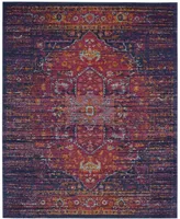 Safavieh Evoke EVK275 Blue and Fuchsia 9' x 12' Area Rug