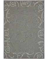 Safavieh Courtyard CY7108 Anthracite and Light Gray 2'7" x 5' Outdoor Area Rug