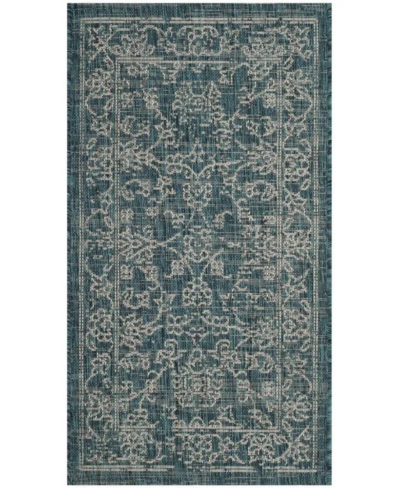 Safavieh Courtyard CY8680 Turquoise 2' x 3'7" Sisal Weave Outdoor Area Rug