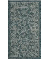 Safavieh Courtyard CY8680 Turquoise 2' x 3'7" Sisal Weave Outdoor Area Rug