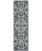 Safavieh Evoke EVK238 Ivory and Blue 2'2" x 7' Runner Area Rug