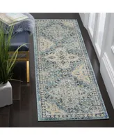 Safavieh Evoke EVK274 Light Blue and Ivory 2'2" x 7' Runner Area Rug