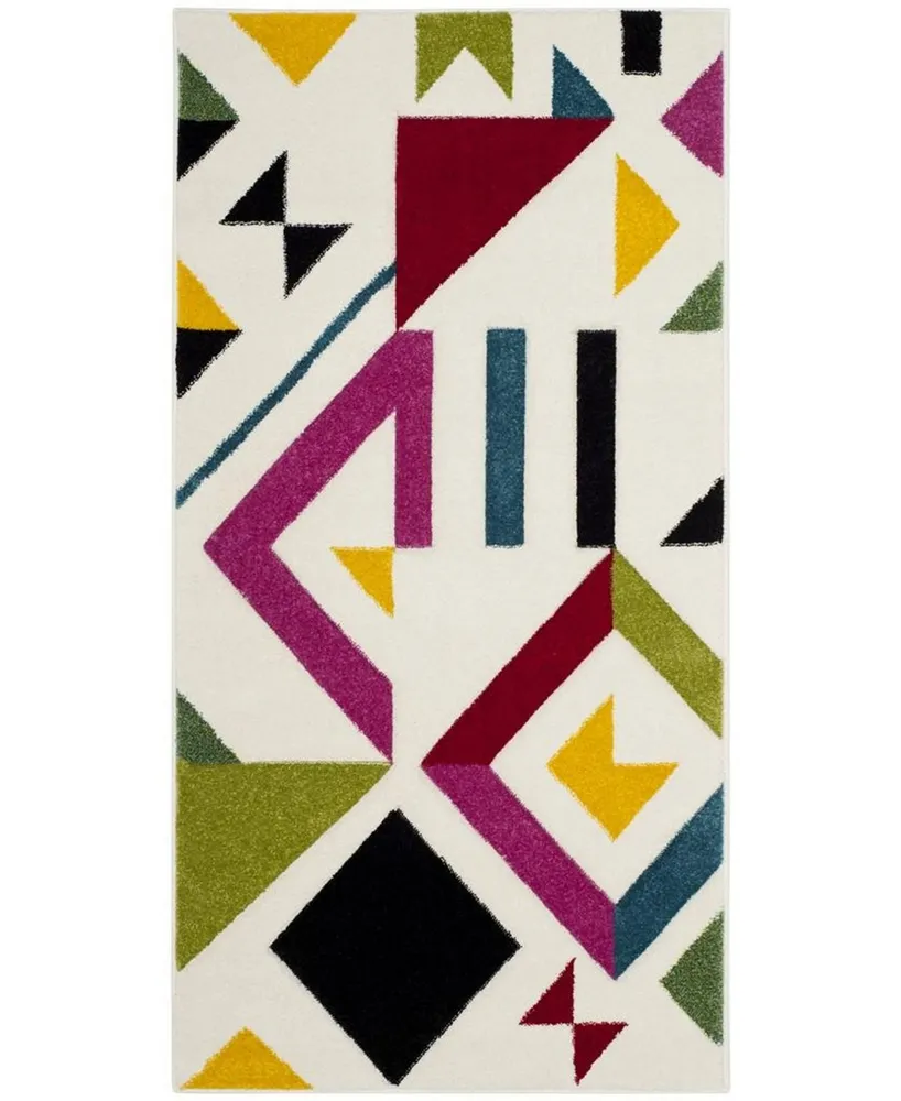 Safavieh Hollywood HLW700 Ivory and Rose 2'7" x 5' Area Rug