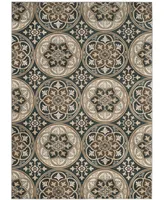 Safavieh Lyndhurst LNH341 Slate Blue and Beige 8' x 11' Area Rug