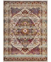 Safavieh Baldwin BDN189 Ivory and Fuchsia 6'7" x 9'2" Area Rug