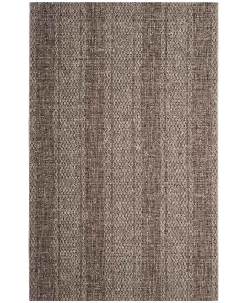 Safavieh Courtyard CY8736 Light Beige and Light Brown 6'7" x 6'7" Sisal Weave Round Outdoor Area Rug