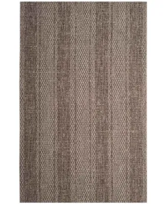 Safavieh Courtyard CY8736 Light Beige and Light Brown 6'7" x 6'7" Sisal Weave Round Outdoor Area Rug