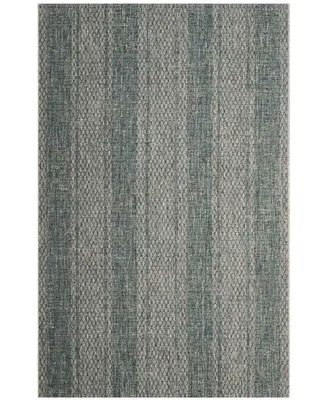 Safavieh Courtyard CY8736 Light Gray and Teal 8' x 11' Sisal Weave Outdoor Area Rug