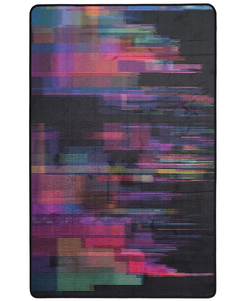 Safavieh Daytona DAY103 Black and Fuchsia 3' x 5' Area Rug