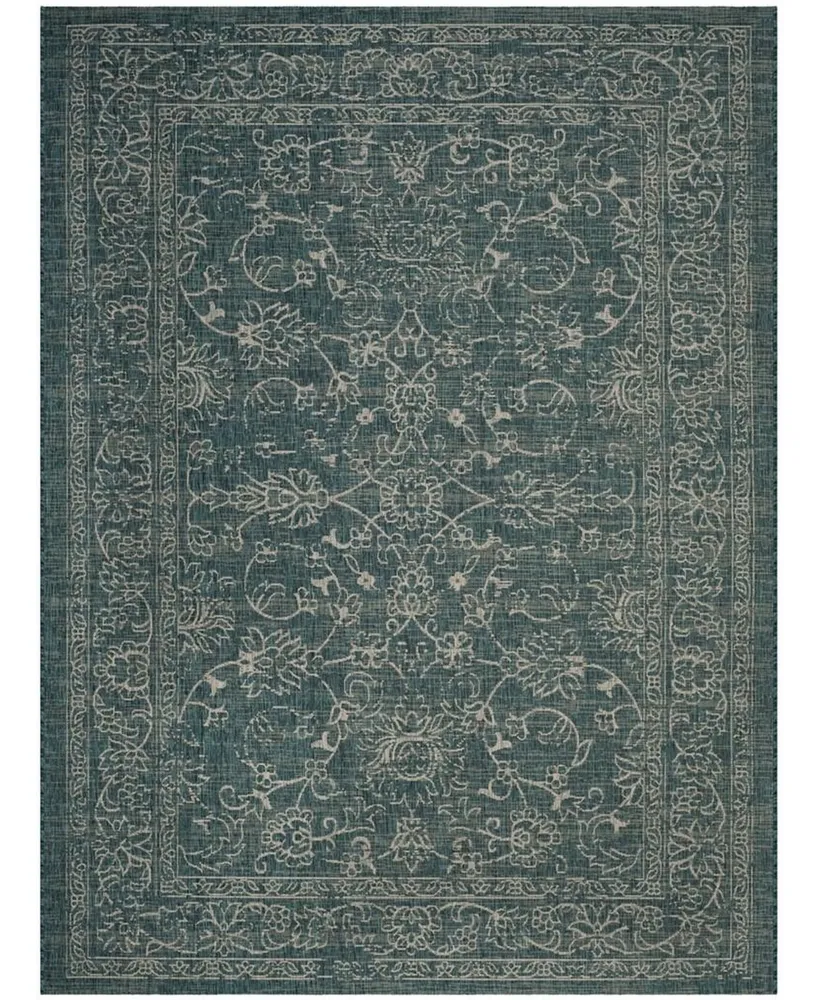 Safavieh Courtyard CY8680 Turquoise 9' x 12' Sisal Weave Outdoor Area Rug