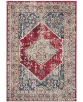 Safavieh Monaco MNC257 Ivory and Red 4' x 5'7" Area Rug