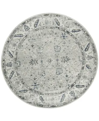 Safavieh Charleston CHL413 Gray and Dark Gray 6'7" x 6'7" Round Area Rug