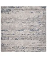 Safavieh Meadow MDW182 Gray and Navy 6'7" x 6'7" Square Area Rug