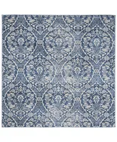 Safavieh Brentwood BNT860 Navy and Light Gray 6'7" x 6'7" Square Area Rug