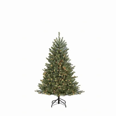 Puleo 4.5FT Pre-Lit Franklin Fir Artificial Christmas Tree