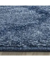 Safavieh Retro RET2144 Blue and Dark Blue 2'3" x 9' Runner Area Rug