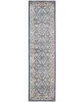 Safavieh Sofia SOF378 Blue and Beige 2'2" x 12' Runner Area Rug