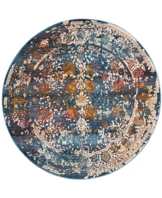 Safavieh Vintage Persian VTP409 Turquoise and Multi 5' x 5' Round Area Rug