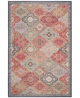 Safavieh Montage MTG281 Red and Aqua 3' x 5' Outdoor Area Rug