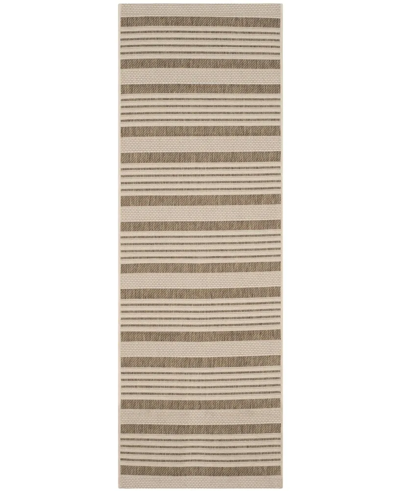 Safavieh Courtyard CY6062 and Bone 2'3" x 6'7" Runner Outdoor Area Rug