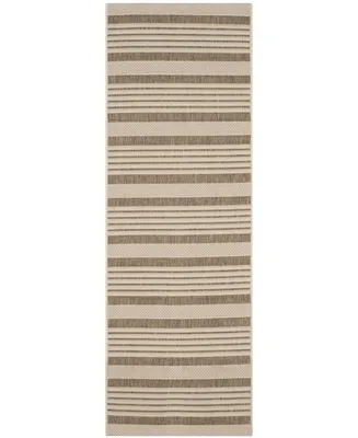 Safavieh Courtyard CY6062 and Bone 2'3" x 6'7" Runner Outdoor Area Rug